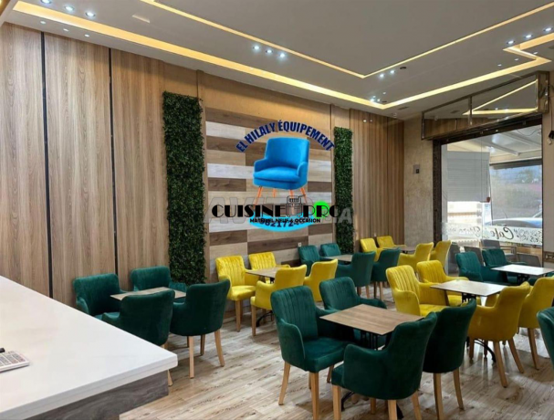 les-chaise-jaune-et-vert-de-cafe-big-2